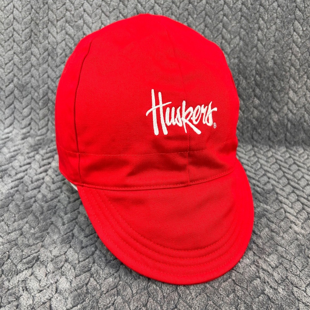 Huskers Script Mens Red Nebraska Huskers Cap Hat Short Brim One‎ Size